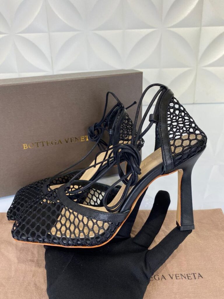 bottega veneta ayakkabi topuklu stretch pumps siyah 9cm
