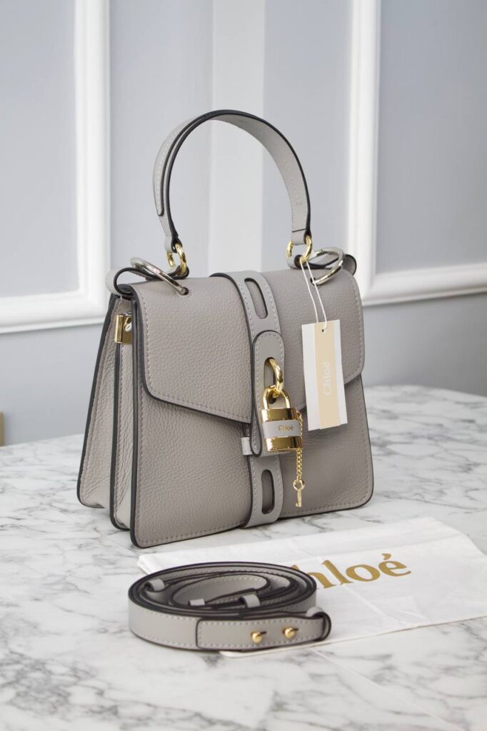 chloe canta gri medium aby day shoulder 27x30 cm