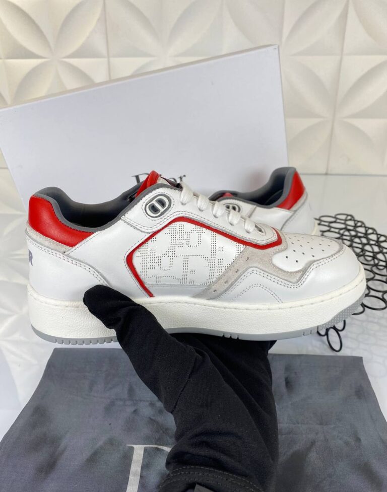 christian dior ayakkabi sneakers beyaz kirmizi ic dis deri