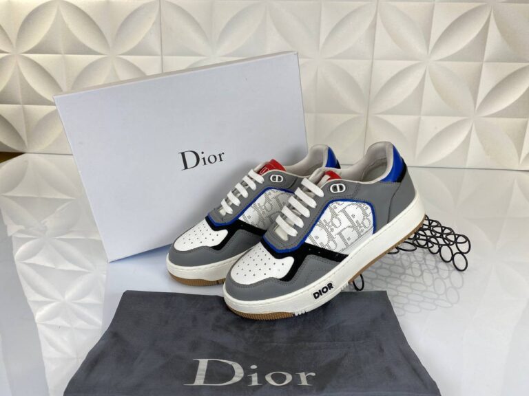 christian dior ayakkabi sneakers gri beyaz mavi ic dis deri