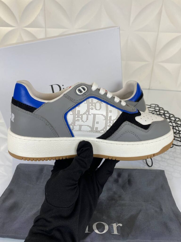 christian dior ayakkabi sneakers gri beyaz mavi ic dis deri