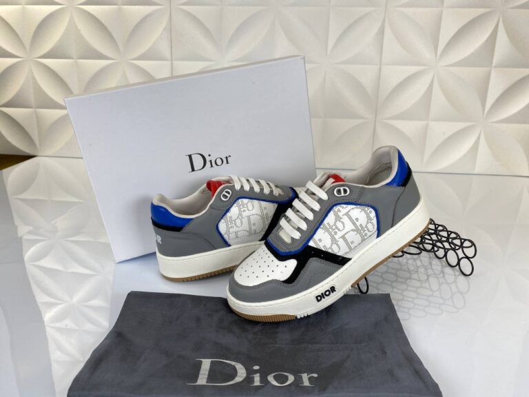 christian dior ayakkabi sneakers gri beyaz mavi ic dis deri