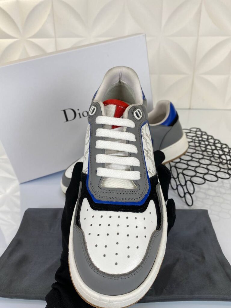 christian dior ayakkabi sneakers gri beyaz mavi ic dis deri
