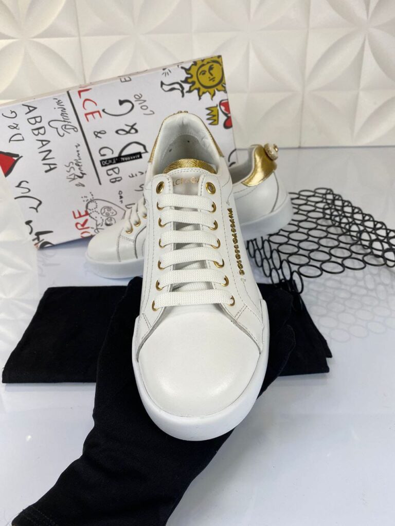 dolce gabbana ayakkabi sneakers beyaz gold nappa