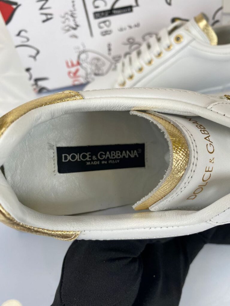 dolce gabbana ayakkabi sneakers beyaz gold nappa