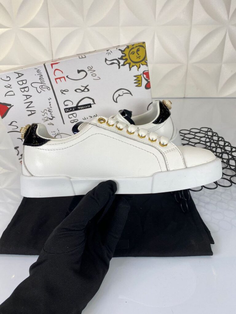 dolce gabbana ayakkabi sneakers beyaz siyah nappa