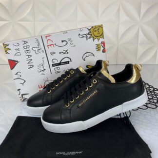 dolce gabbana ayakkabi sneakers siyah gold nappa