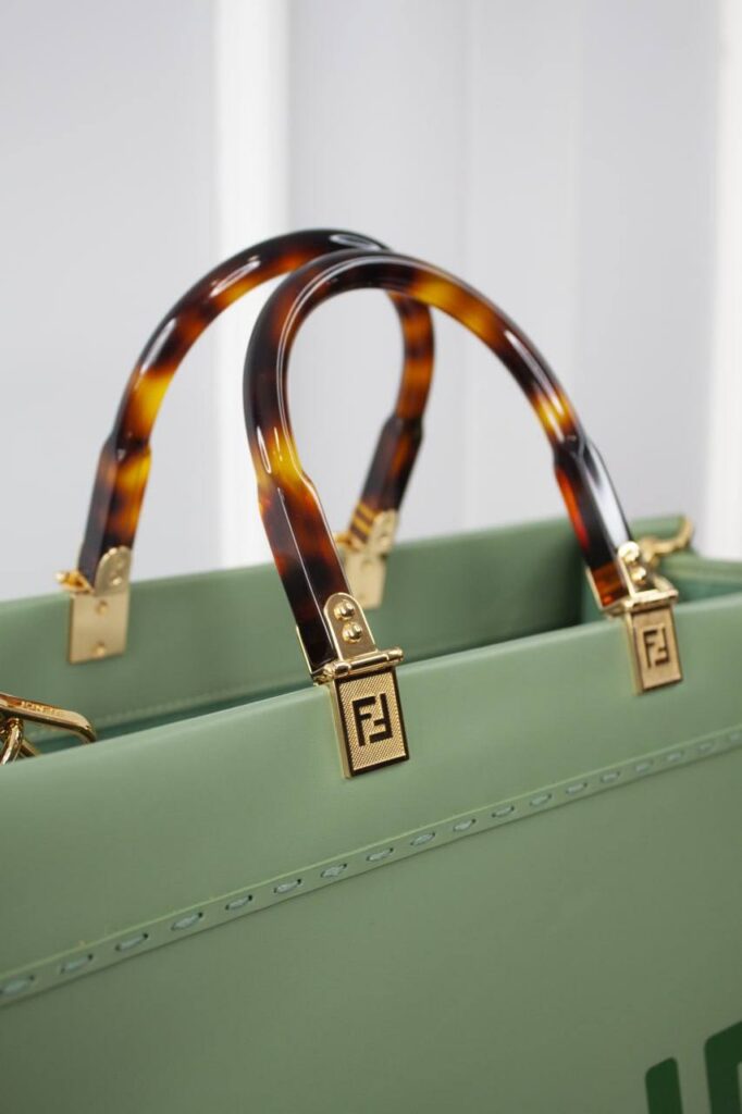 fendi canta yesil sunshine large tote ithal 40.5x35x21.5 cm