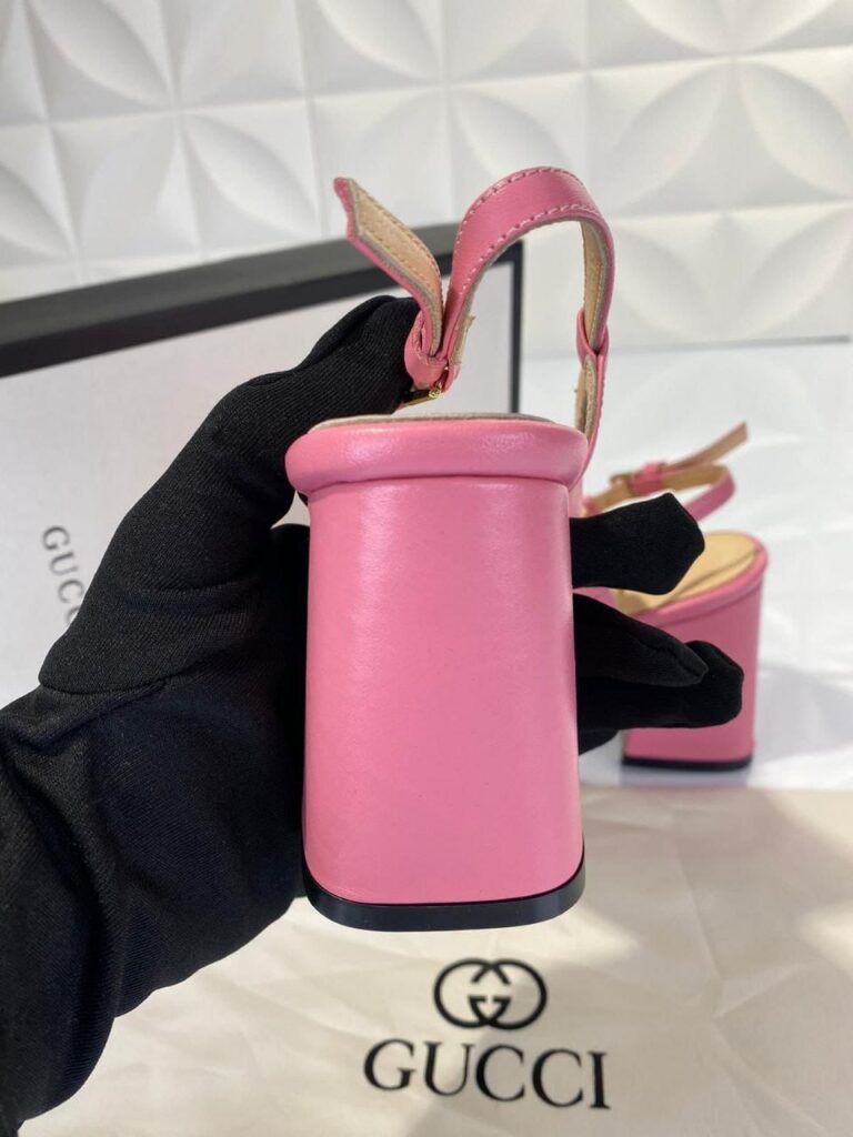 gucci ayakkabi horsebit topuklu pembe 9cm