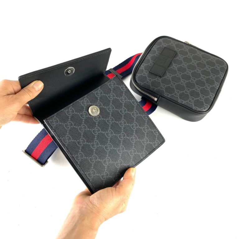 gucci canta erkek supreme waist strap bel deri siyah ikili yanyana