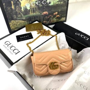 gucci canta nano marmont nude 17x12 cm