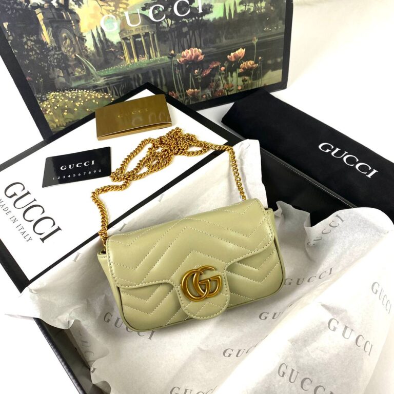 gucci canta nano marmont yesil 17x12 cm