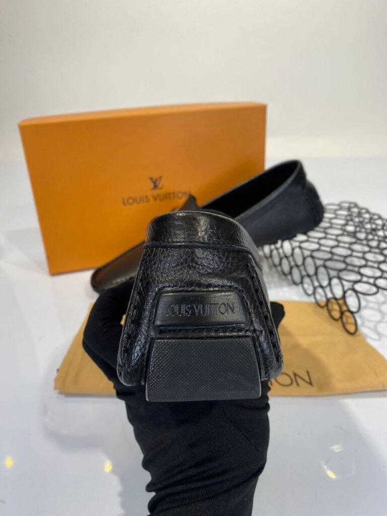 louis vuitton ayakkabi erkek loafer siyah metal