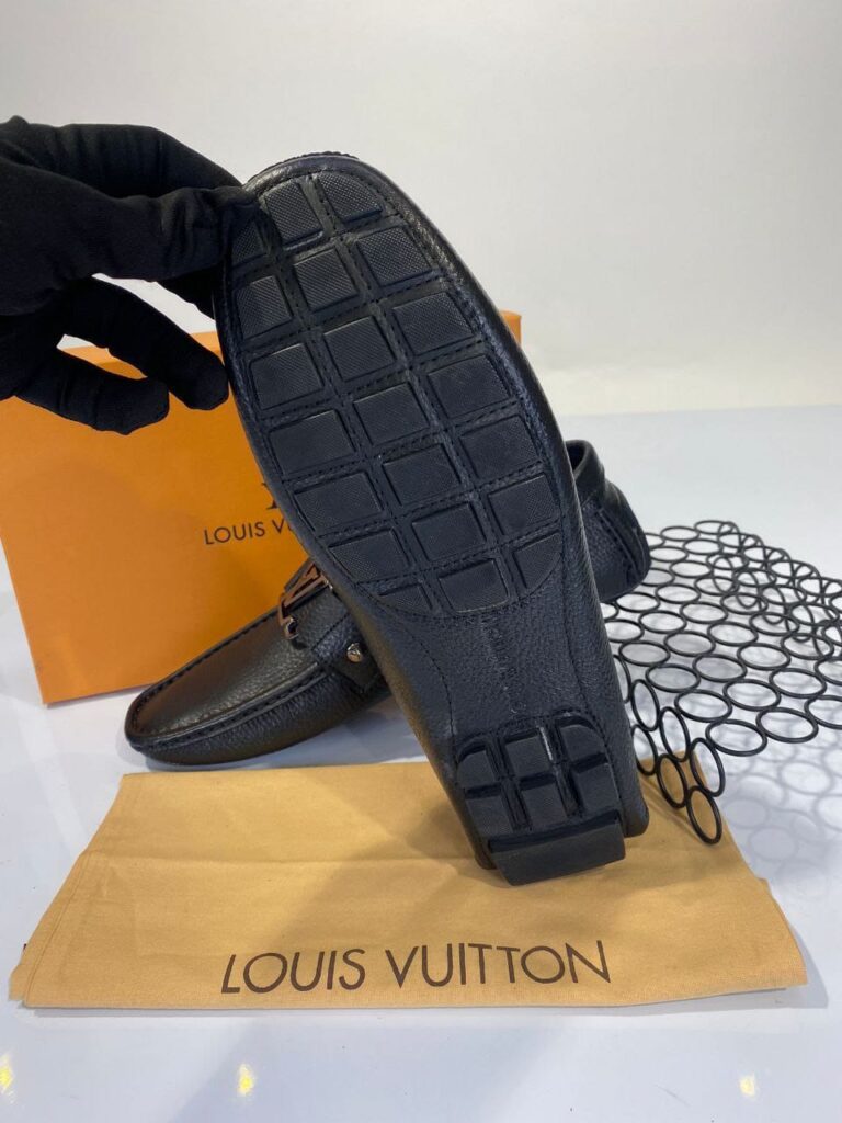 louis vuitton ayakkabi erkek loafer siyah metal