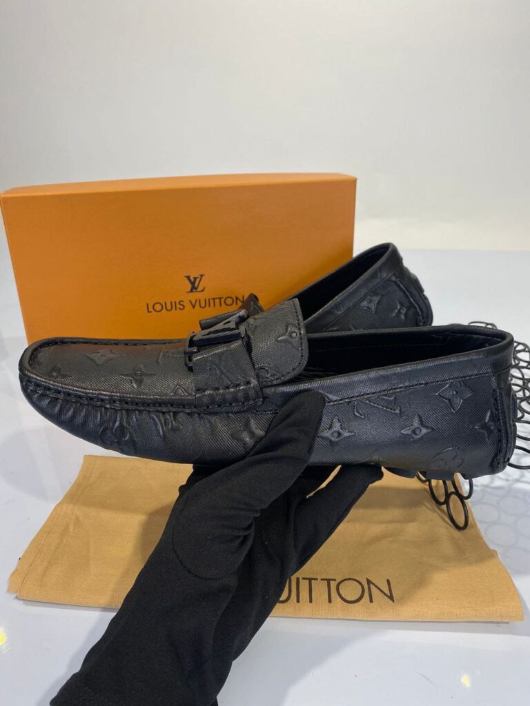 louis vuitton ayakkabi erkek loafer siyah monogram