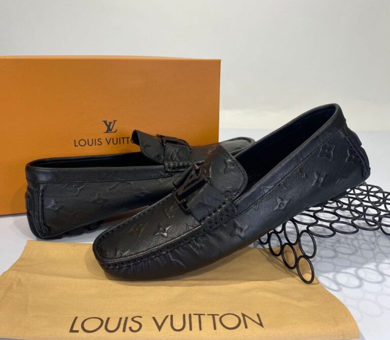 louis vuitton ayakkabi erkek loafer siyah monogram