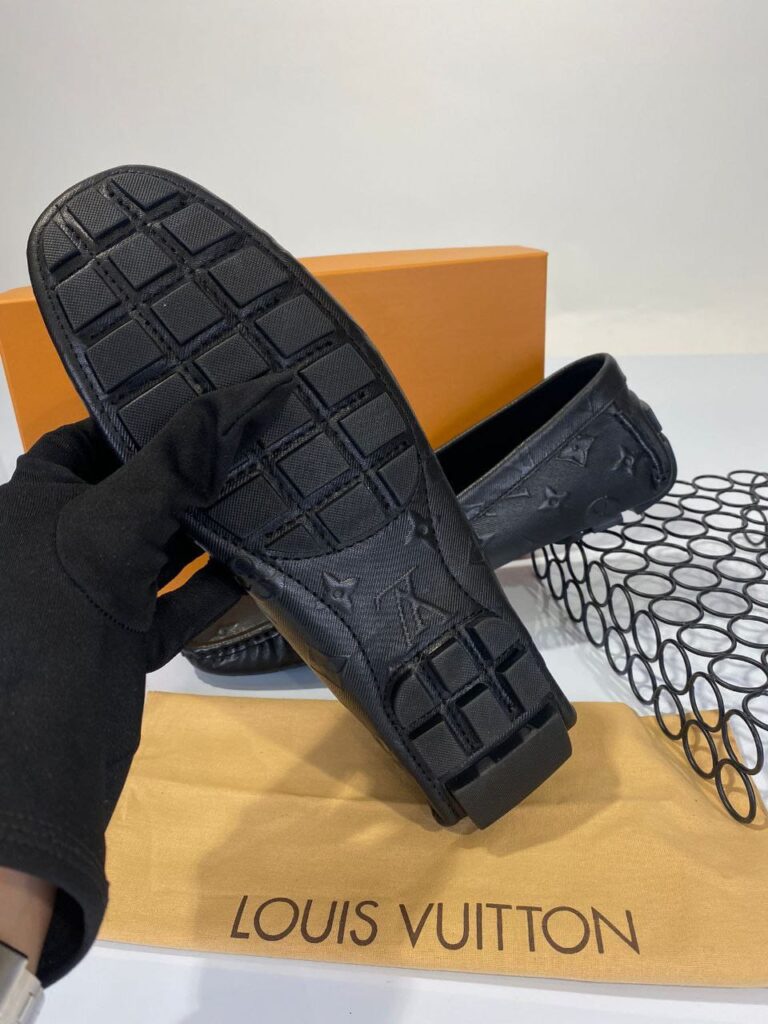 louis vuitton ayakkabi erkek loafer siyah monogram