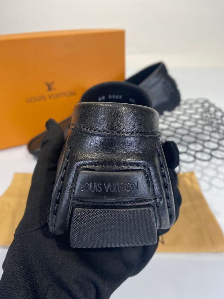 louis vuitton ayakkabi siyah duz erkek loafer