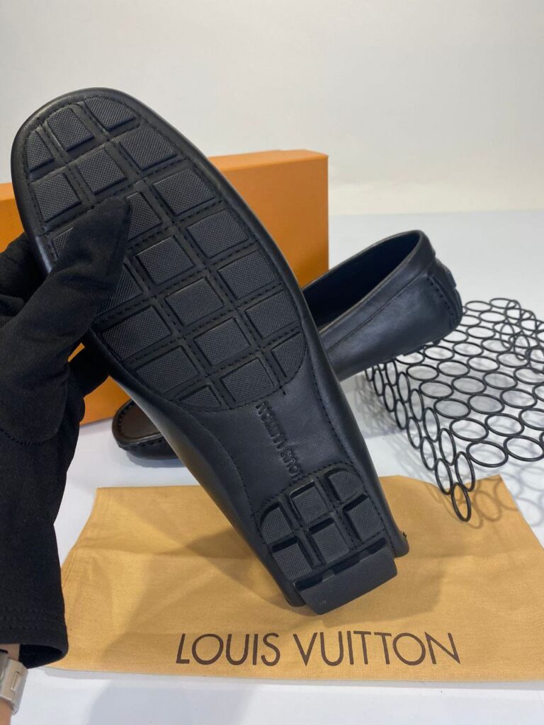 louis vuitton ayakkabi siyah duz erkek loafer