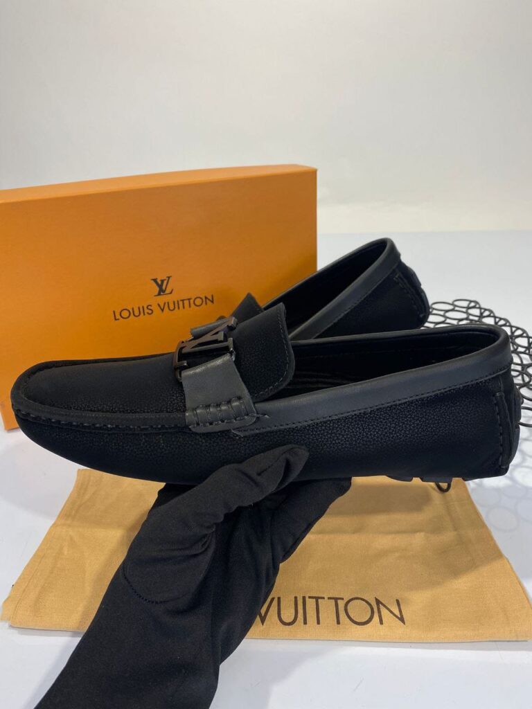 louis vuitton ayakkabi siyah suet erkek loafer