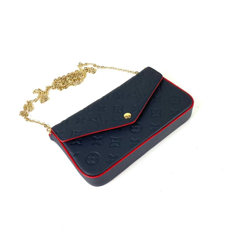 louis vuitton canta felice clutch lacivert 22x12 cm