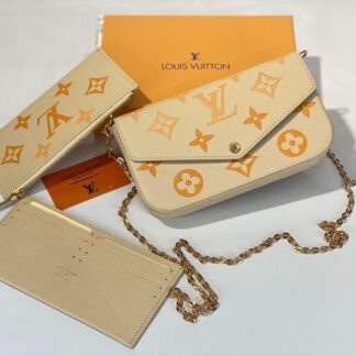 louis vuitton canta felicie bej turuncu buyuk monogram kesim ithal