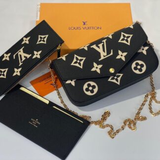 louis vuitton canta felicie siyah buyuk monogram kesim ithal