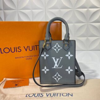 louis vuitton canta gri sac plat 13x17 cm deri buyuk desen