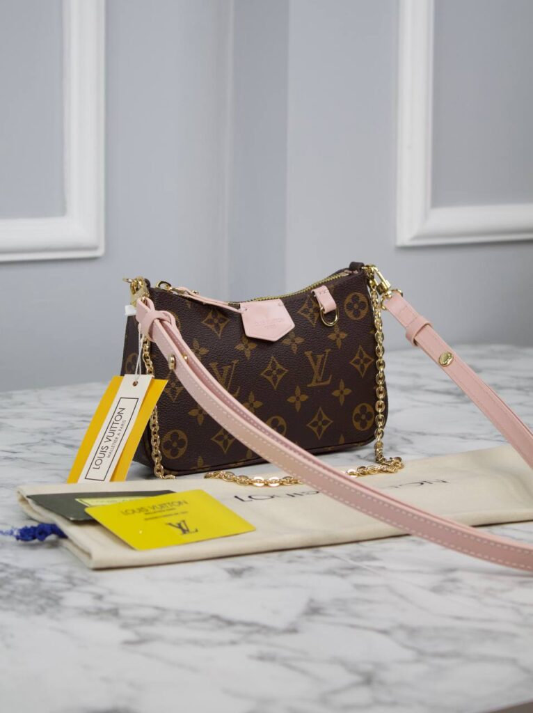 louis vuitton canta ithal monogram easy pouch on strap pembe 19x11.5x3 cm