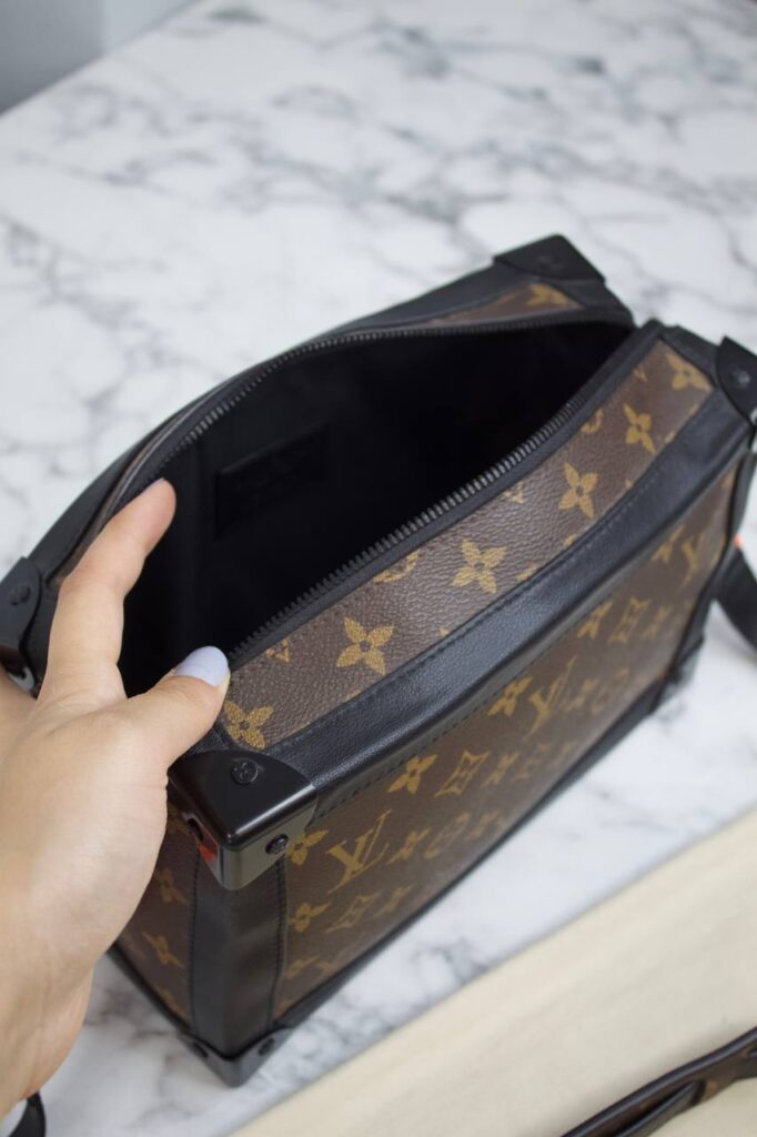 louis vuitton canta ithal soft trunk deri 25x10x17 cm