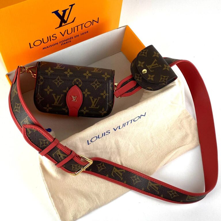 louis vuitton canta kahve monogram kirmizi officer 17x10 cm