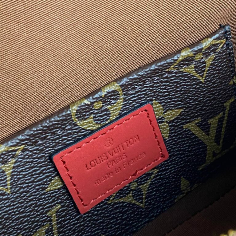 louis vuitton canta kahve monogram kirmizi officer 17x10 cm