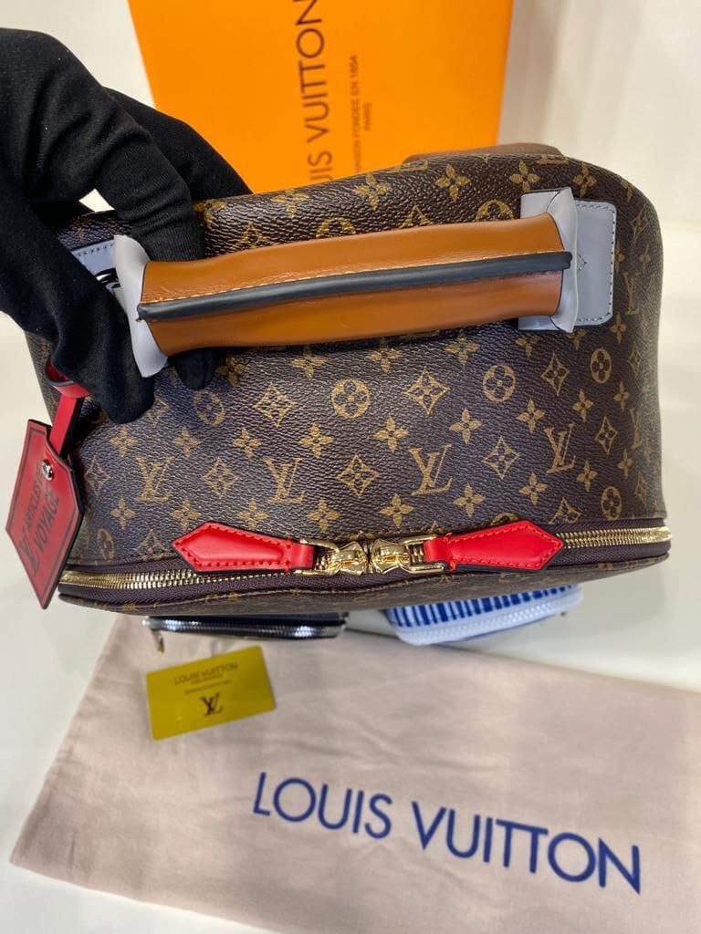 louis vuitton canta multipocket sirt kahve monogram 45x35 cm ithal vejital deri
