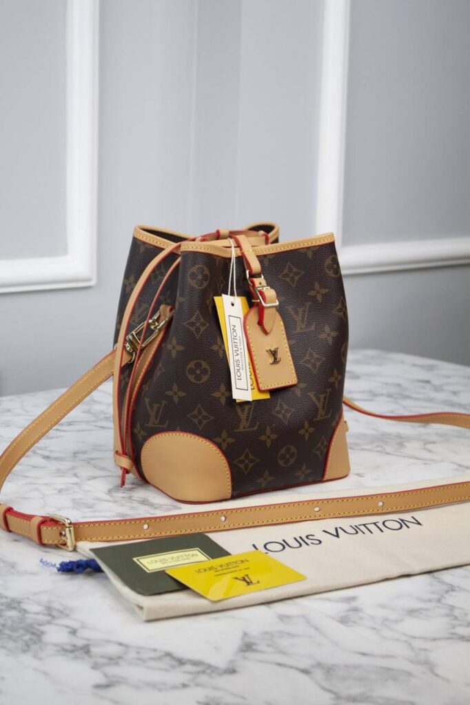 louis vuitton canta noe pm monogram kahve deri 21.5x18x15 cm