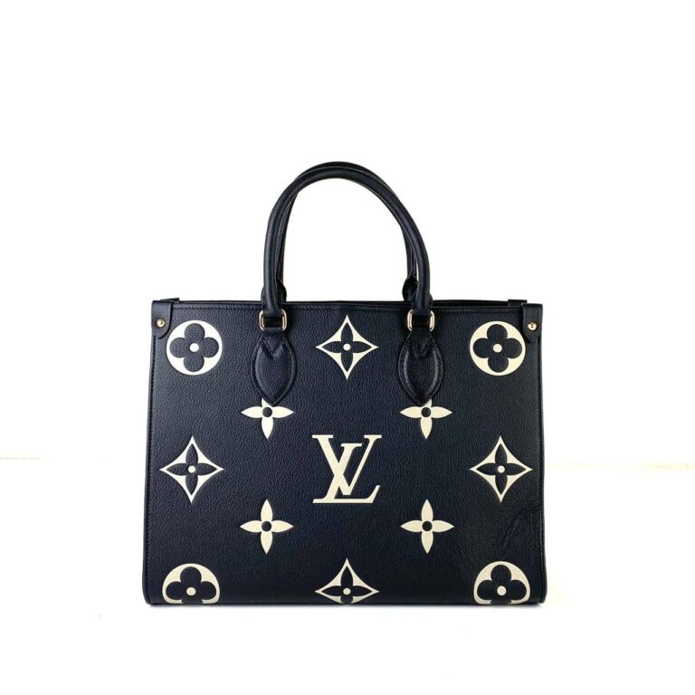 louis vuitton canta onthego bicolour MM empriente orta boy siyah 35x27x14 cm