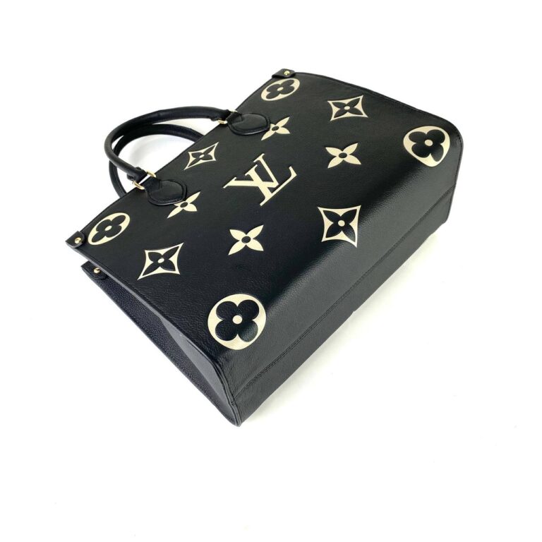 louis vuitton canta onthego bicolour MM empriente orta boy siyah 35x27x14 cm