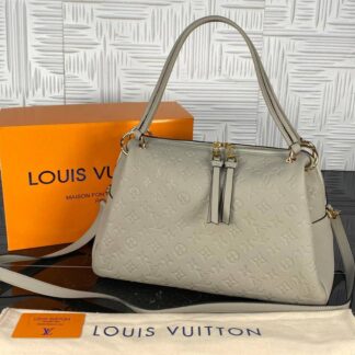 louis vuitton canta pontheu gri hakiki deri 36x26 cm