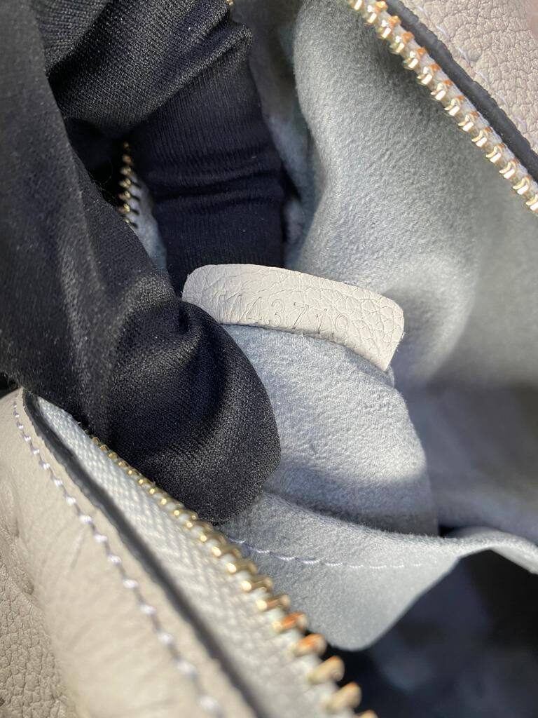 louis vuitton canta pontheu gri hakiki deri 36x26 cm