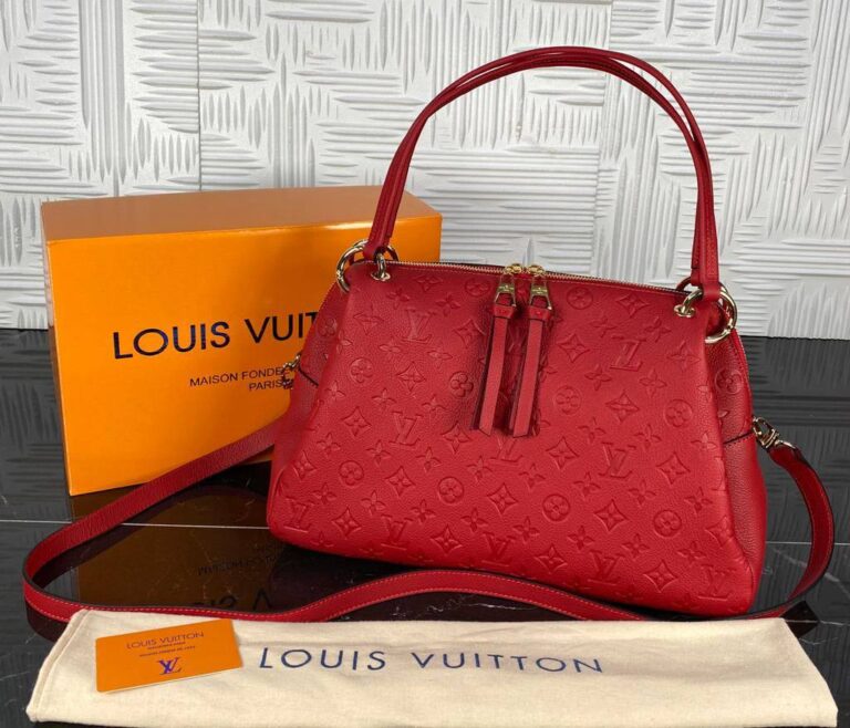 louis vuitton canta pontheu kirmizi hakiki deri 36x26 cm