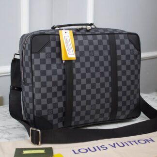 louis vuitton canta sirt ve evrak damier gri siyah ithal 29x38.5x11 cm