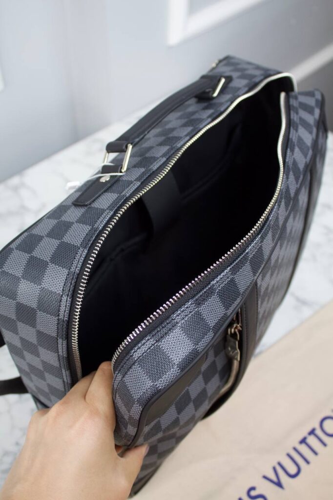 louis vuitton canta sirt ve evrak damier gri siyah ithal 29x38.5x11 cm
