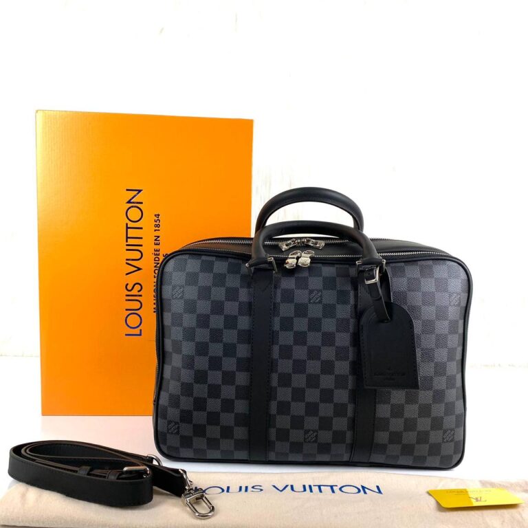 louis vuitton canta siyah gri damier canvas icare travel evrak laptop 39x29x14 cm