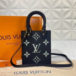 louis vuitton canta siyah sac plat 13x17 cm deri buyuk desen