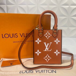 louis vuitton canta turuncu sac plat 13x17 cm deri buyuk desen