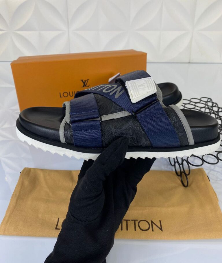 louis vuitton terlik erkek lacivert deri