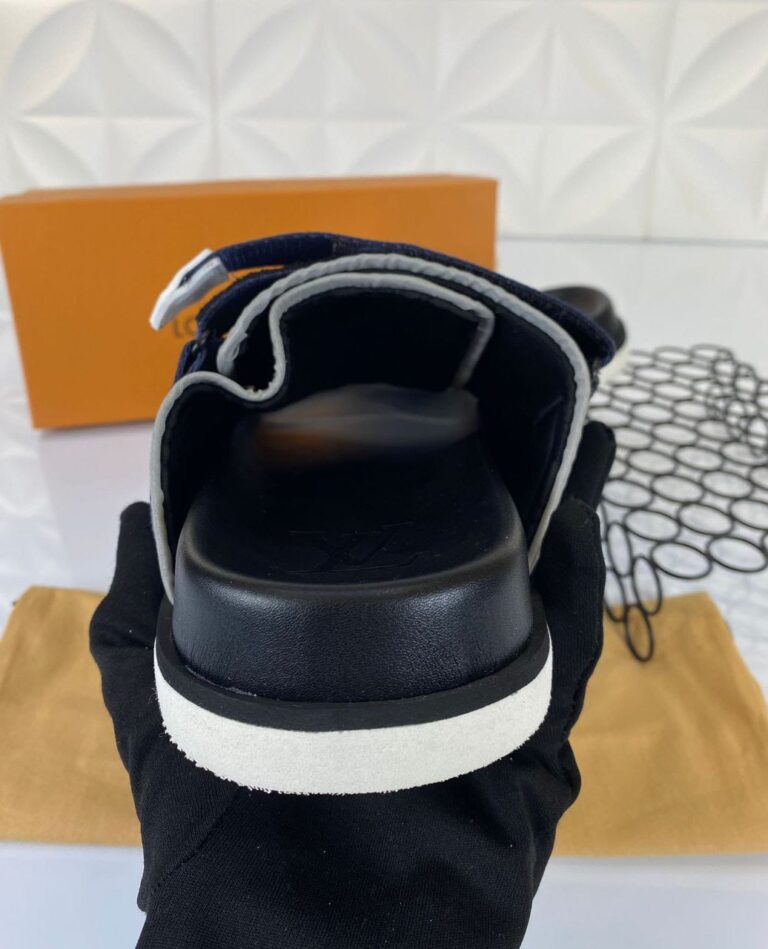 louis vuitton terlik erkek lacivert deri