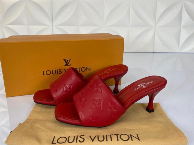 louis vuitton terlik topuklu kirmizi 6 cm ithal