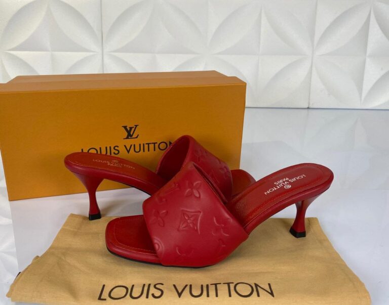 louis vuitton terlik topuklu kirmizi 6 cm ithal