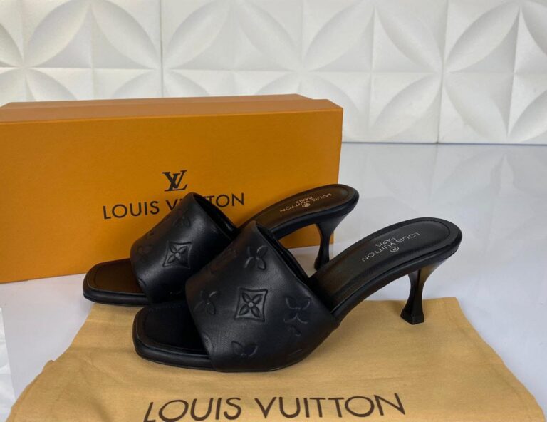 louis vuitton terlik topuklu siyah 6 cm ithal