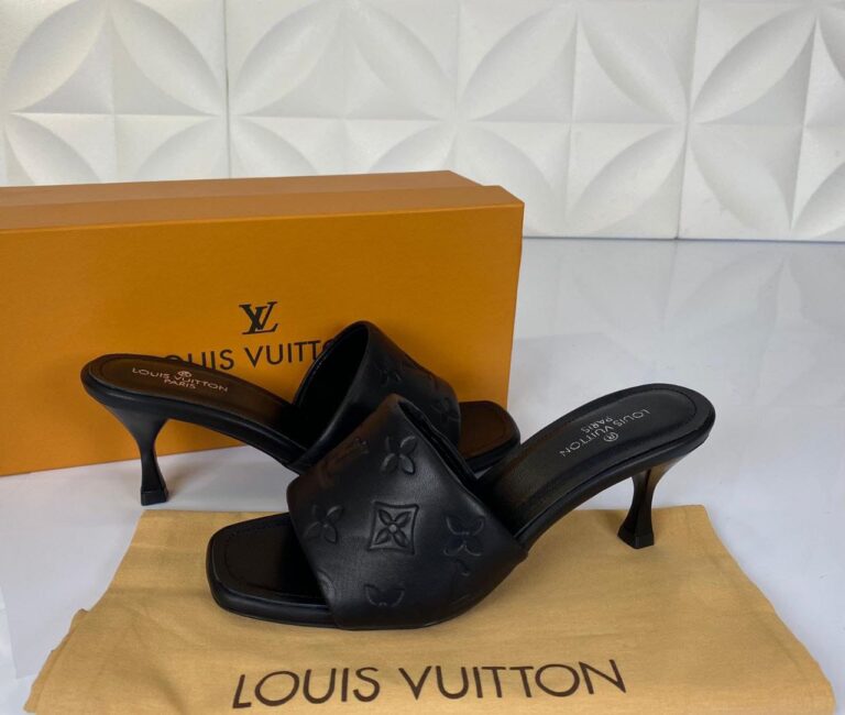 louis vuitton terlik topuklu siyah 6 cm ithal